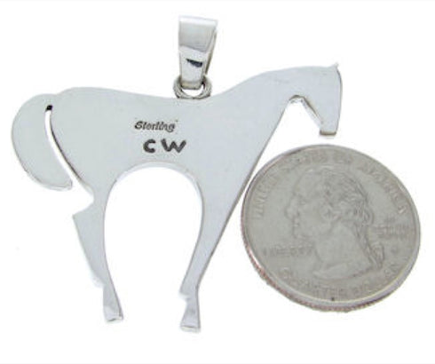 Sterling Silver Multicolor Horse Jewelry Pendant YS70209